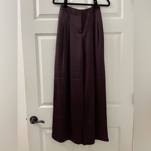 Topshop wide leg satin trousers